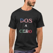 ドスA Cero USA VsメキシコゲームおもしろいデザインBy Flag Tシャツ (正面)
