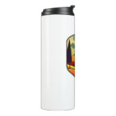 ドスEのスタイルでビールを持つアライグマ タンブラー (回転左)