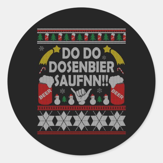 ドセンビアソーフェンビール飲み物の醜い ラウンドシール (正面)