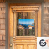 ドチュラ峠に沈む夕日 - ヒマラヤ、ブータン ウィンドウサイン (ホームデコレーション)