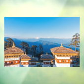 ドチュラ峠に沈む夕日 - ヒマラヤ、ブータン ウィンドウサイン (シート3)