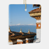 ドチュラ峠に沈む夕日 - ブータン、ヒマラヤ セラミックオーナメント (右)