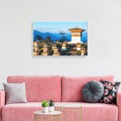 ドチュラ峠の夕日 – ヒマラヤのブータン キャンバスプリント (インサイチュ (リビング))