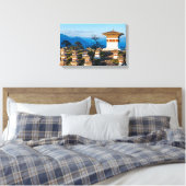 ドチュラ峠の夕日 – ヒマラヤのブータン キャンバスプリント (インサイチュ (寝室))