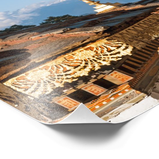 ドチュラ峠の夕日 – ヒマラヤのブータン フォトプリント (角)