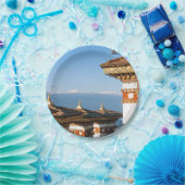 ドチュラ峠の夕日 – ヒマラヤのブータン ペーパープレート (パーティー)