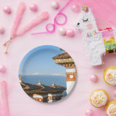 ドチュラ峠の夕日 – ヒマラヤのブータン ペーパープレート (パーティー)