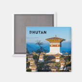ドチュラ峠の夕日 – ヒマラヤのブータン マグネット (正面/裏面)