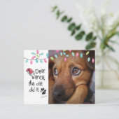 ドッいけなグおもしろい·サンタレター·フォトドッグの名前 シーズンポストカード (スタンド正面)