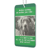 ドッおもしろいグパーソナライズされたフォト誕生日 カーエアーフレッシュナー (左)