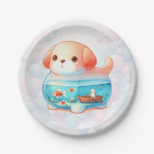 ドッお洒落グアドベンチャー誕生日紙プレート ペーパープレート (正面)