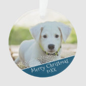 ドッカスタムグペットフォトクリスマスホリデーキープ酒 オーナメント (正面)