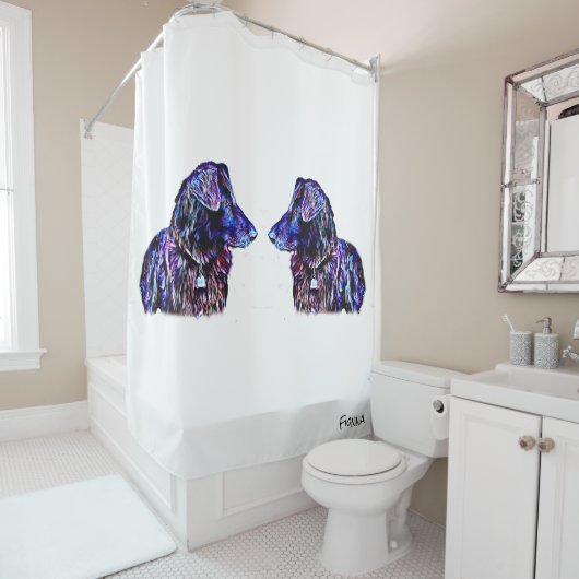 ドッカラフルグシャワーカーテン「フィオナ」 シャワーカーテン (インサイチュ)