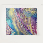 ドッカラフルツアルコールインク液体抽象芸術アート タペストリー (正面(横))