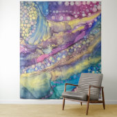 ドッカラフルツアルコールインク液体抽象芸術アート タペストリー (インサイチュ)