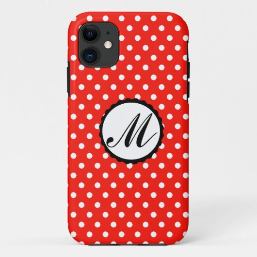 ドッカラフルトカスタムMonogram iphoneケースレッド Case-Mate iPhoneケース (裏面)