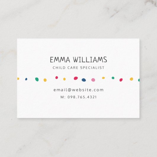 ドッカラフルト子の赤ん気に坊の座 名刺 (裏面)