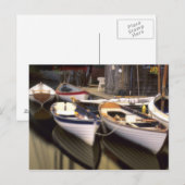 ドッキングされた4つのボートを囲む霧。 ポストカード (正面/裏面)