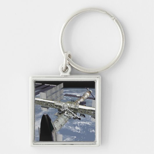 ドッキングしたシャトルのクローズアップ表示 キーホルダー (正面)