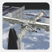 ドッキングしたシャトルのクローズアップ表示 スクエアシール (正面)