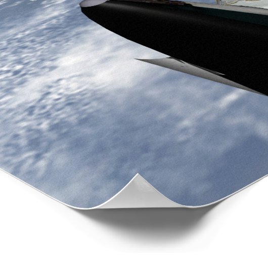 ドッキングしたシャトルのクローズアップ表示 ポスター (角)