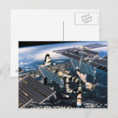 ドッキング宇宙シャトル ポストカード (正面/裏面)