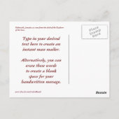 ドッキングFalmouthカスタム ポストカード (裏面)