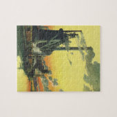 ドックでの古風な工場製造、操業 ジグソーパズル (横)