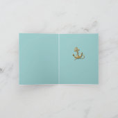 ドックウッドビーチアンカー航海ウェディングサンキュー サンキューカード (内部)