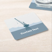 ドックカードクレーン スクエアペーパーコースター (アングル)