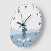 ドックカードクレーン ラージ壁時計 (傾斜)