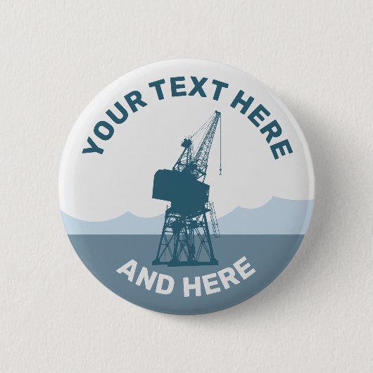 ドックカードクレーン 缶バッジ (正面)