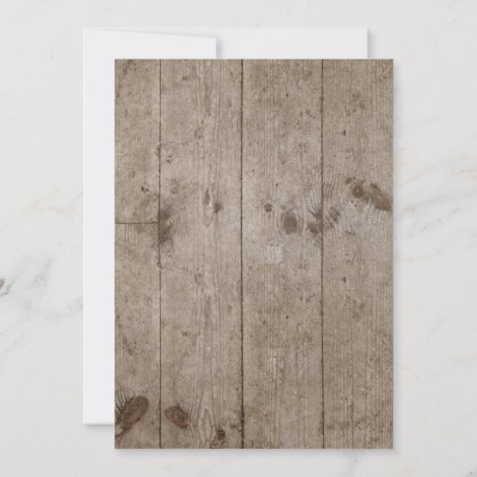 ドックサイドロープ素朴結婚式招待状 招待状 (裏面)