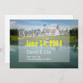 ドック付き湖畔の家　結婚式のご案内 招待状 (正面/裏面)