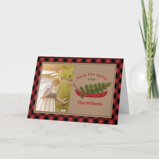 ドック・ザ・ホールズ クリスマスカヌー プライドフォト シーズンカード (正面)