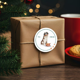 ドッグいけなウォーターカラーセントバーナード食べトルコ ラウンドシール