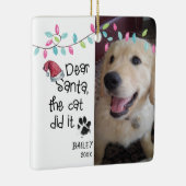 ドッグおもしろいいけなことわざ写真 セラミックオーナメント (右)