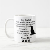 ドッグおもしろいパパと名前をカスタムする コーヒーマグカップ (左)