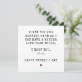 ドッグからお父さんへ Funny Father's Day カード (スタンド正面)