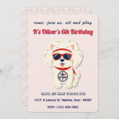 ドッグすごい誕生日パーソナライズされた 招待状 (正面/裏面)