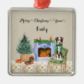 ドッグの名からメリークリスマス メタルオーナメント (正面)