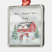ドッグの名からメリークリスマス メタルオーナメント (左)