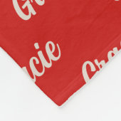 ドッグの名前のクリスマスコッカースパニエル犬 フリースブランケット (角)