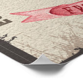 ドッグアイスおもしろいクリーム秋田犬ロングコート ポスター (角)