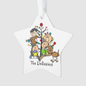 ドッグアクリルオーナメント付きスティックフィギュア オーナメント (正面)