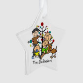 ドッグアクリルオーナメント付きスティックフィギュア オーナメント (正面)