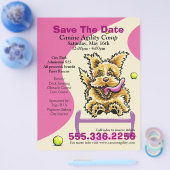 ドッグアジリティ大会 支援イベント 広告 紫 チラシ (シングル)