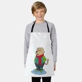 ドッグアットアイススケートで滑るとアイススケート エプロン (着用した状態)