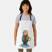 ドッグアットアイススケートで滑るとアイススケート エプロン (インサイチュ)