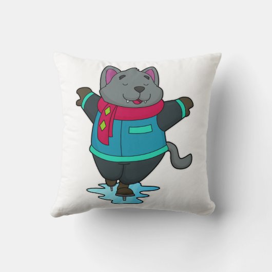 ドッグアットアイススケートで滑るとアイススケート&スカーフ クッション (裏面)